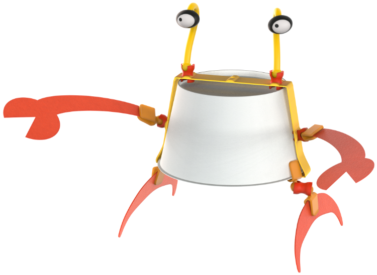 A crab made from a lampshade
