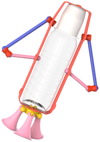 A rocket made from a bottle
