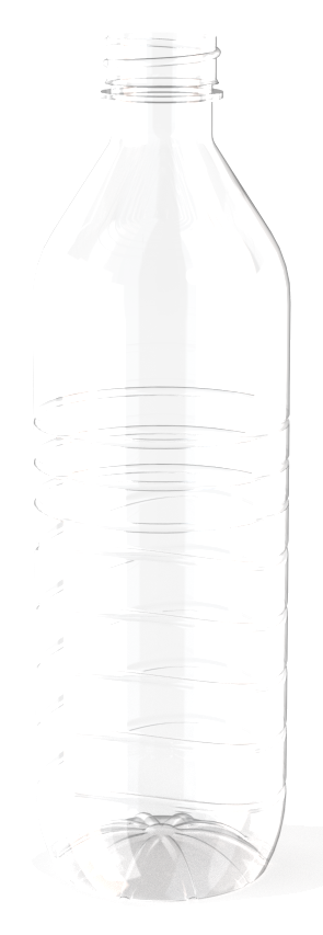 An empty plastic bottle